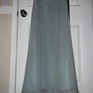 David’s bridal sage green off the shoulder bridesmaids dress